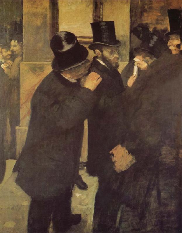 Edgar Degas In the Bourse oil painting image